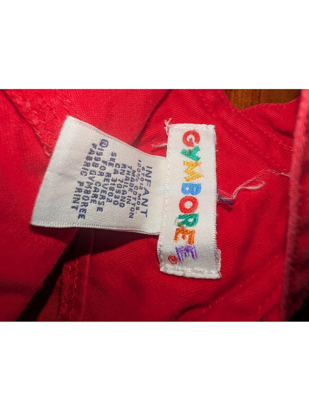 Gymboree Infant Red Cotton Overalls Shorts